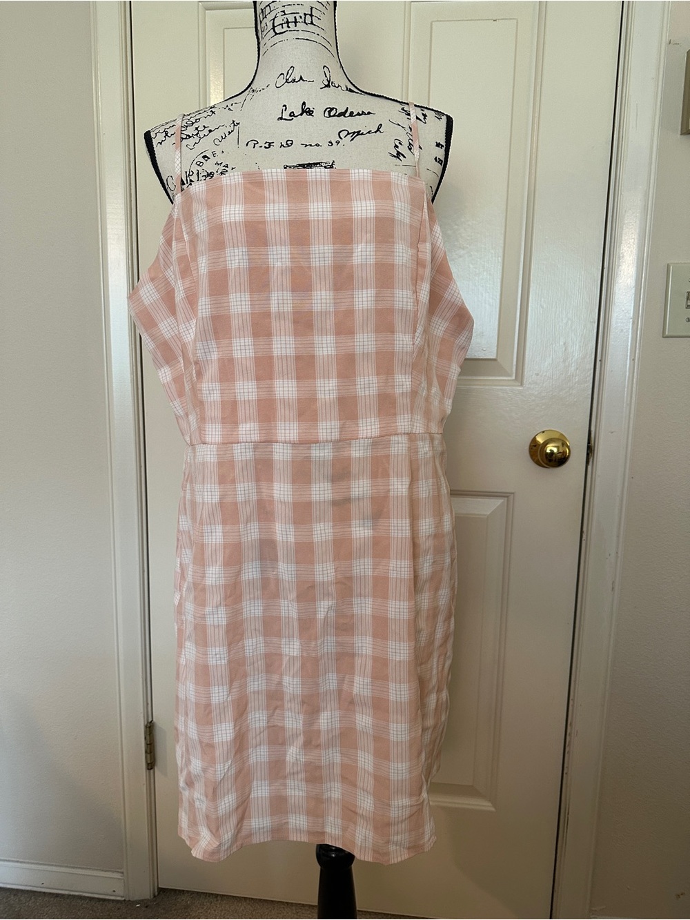 Nordstrom BP. Coral and White Gingham Dress